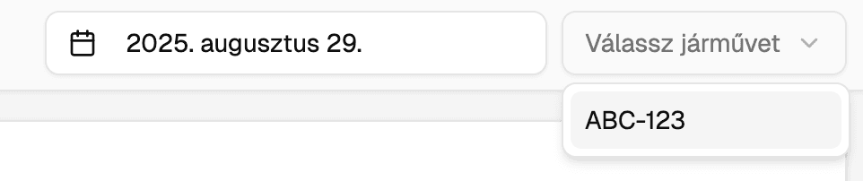 Jármű kiválasztása